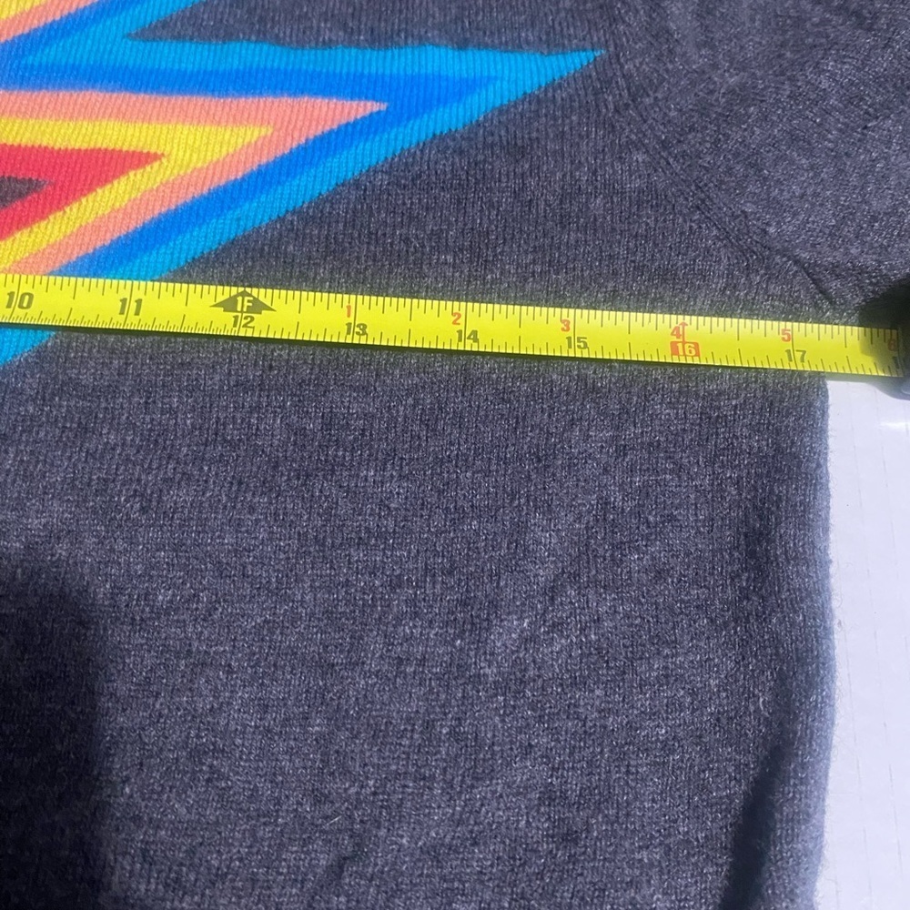 Gray Crewneck Sweater with Red Lightning Bolt - Picture 8 of 15